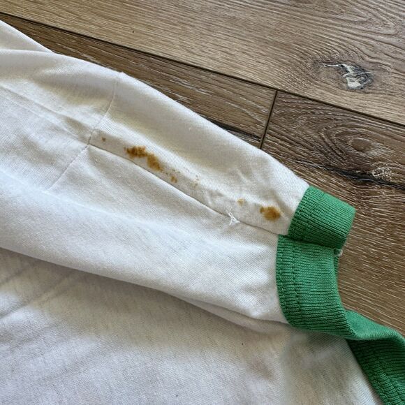 Vintage Boston Celtics Shirt Mens M Danny Ainge Ringer 80s NBA Basketball - Picture 9 of 11